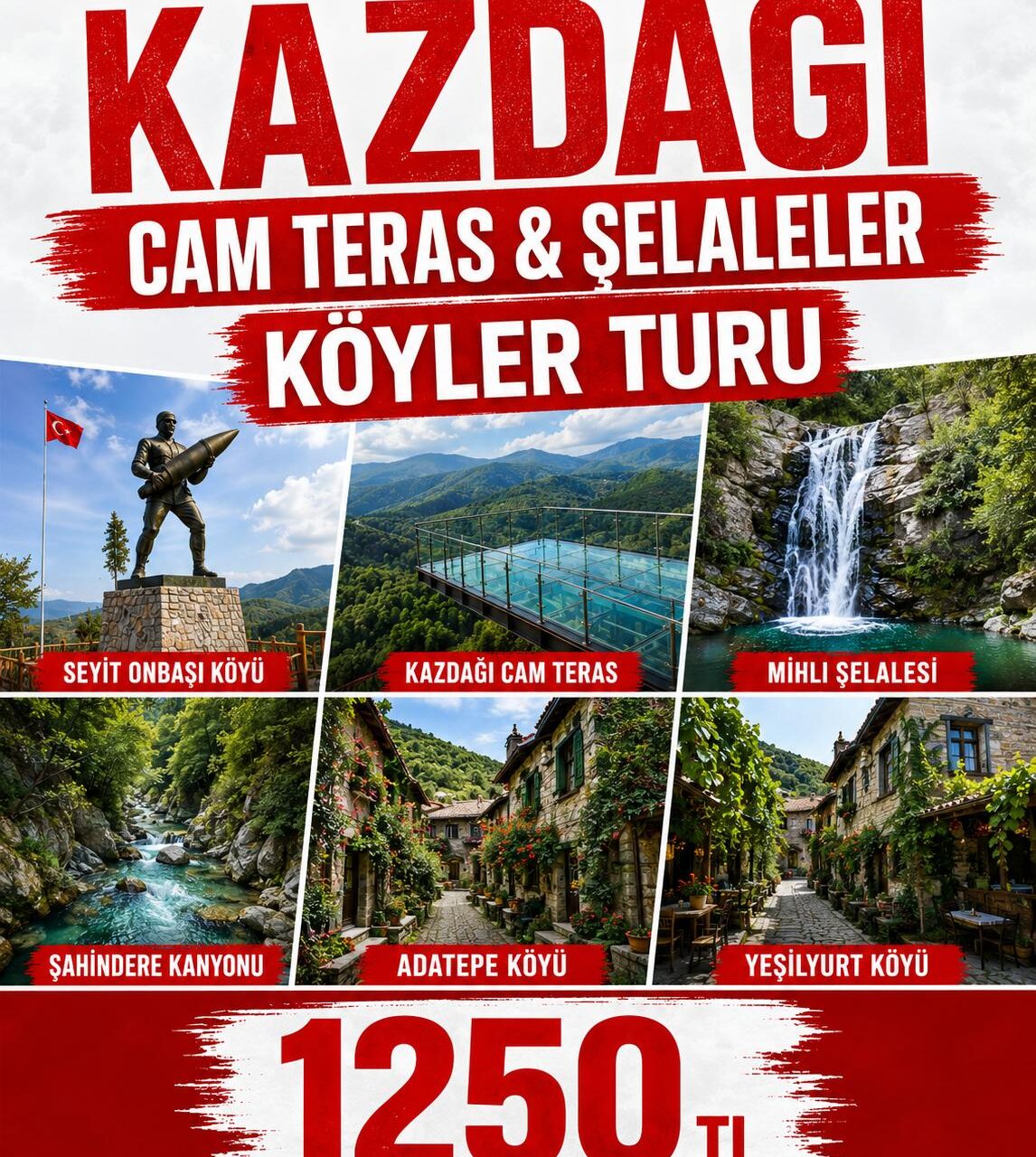 KAZDAĞI CAM TERAS & ŞELALELER VE KÖYLER