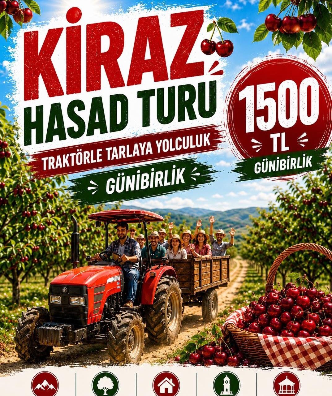 TRAKTÖRLÜ  KİRAZ HASAT TURU