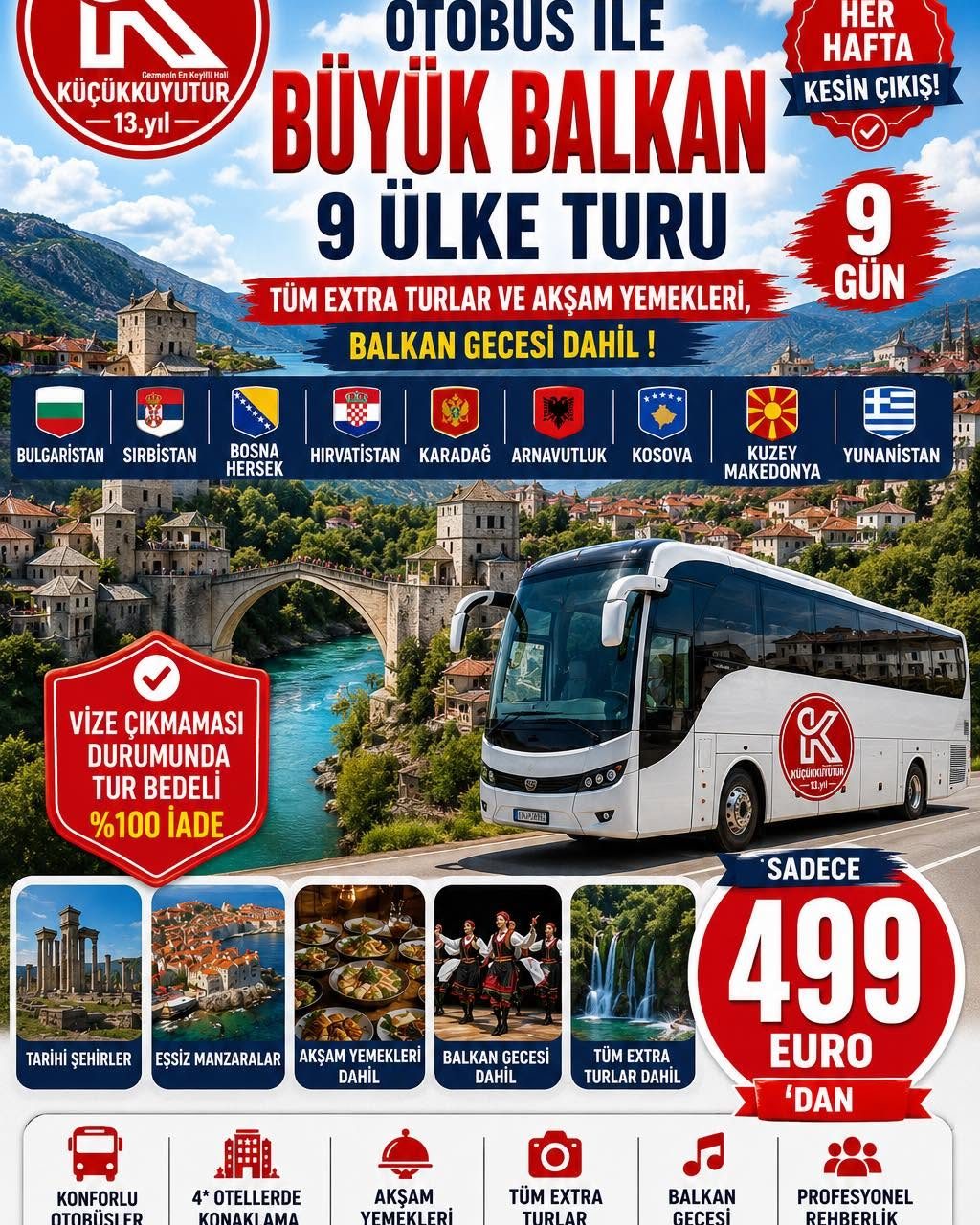 Ankara Hareketli Otobüs İle Büyük Balkan Turu