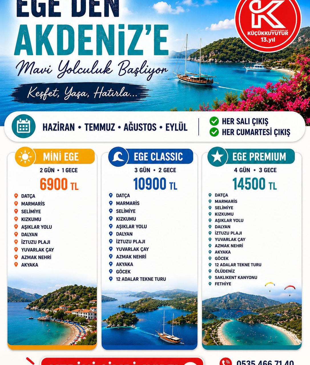EGE’DEN AKDENİZ’E MAVİ YOLCULUK