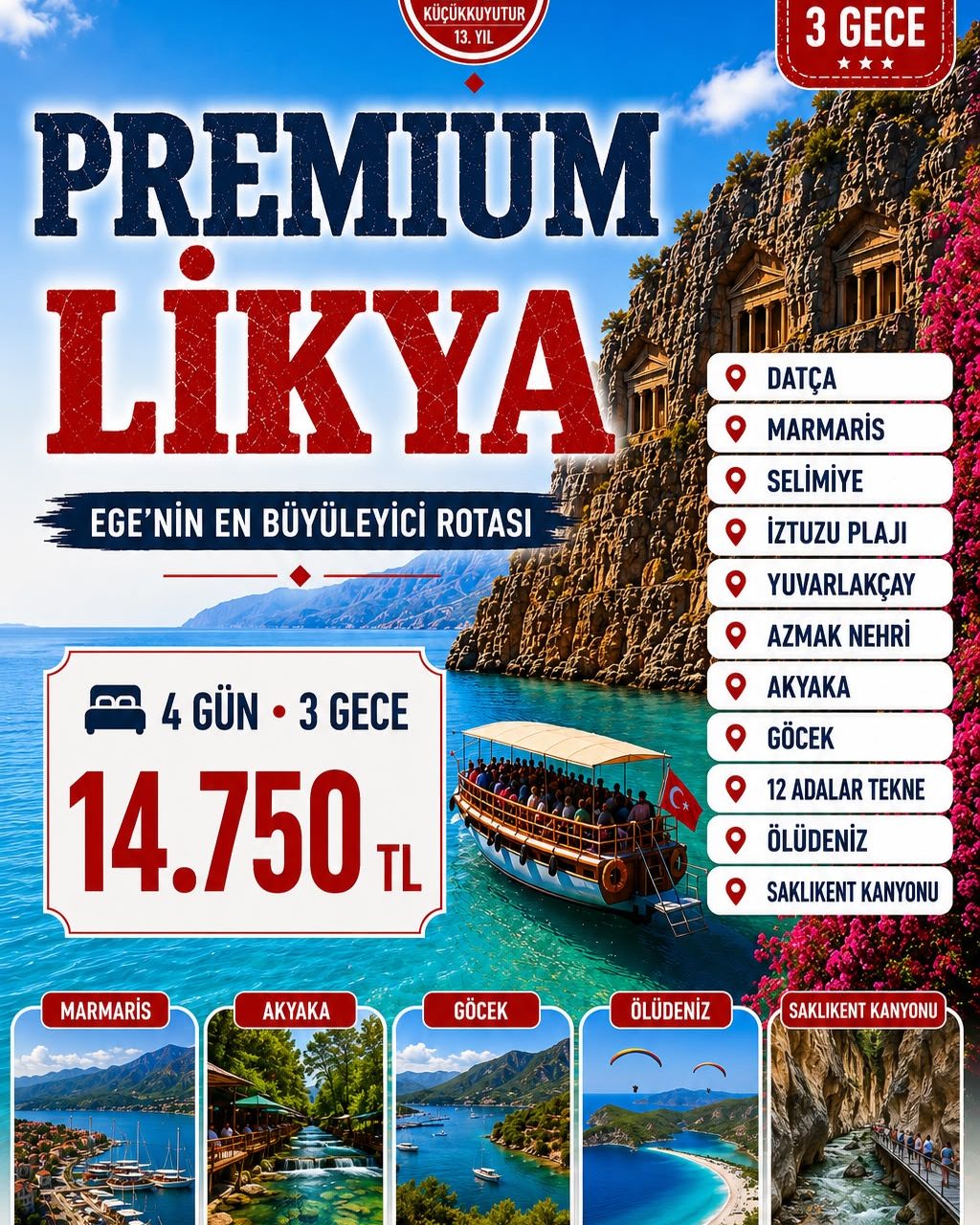LİKYA PREMİUM 4 GÜN 3 GECE