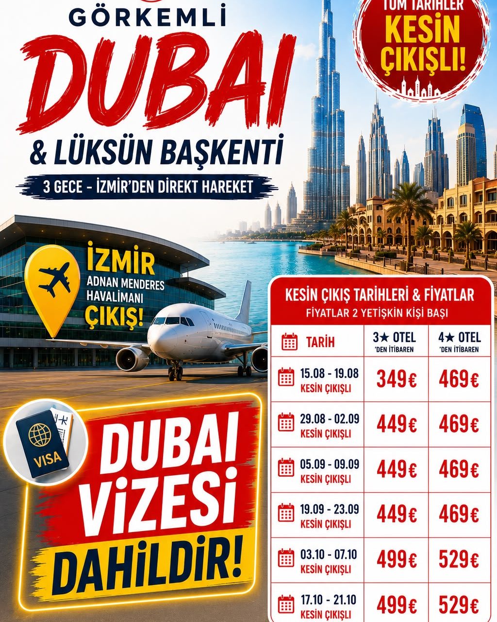DUBAİ TURU İZMİR ÇIKIŞLI