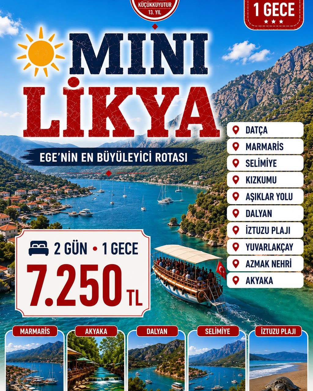LİKYA TURU MİNİ 2 GÜN 1 GECE