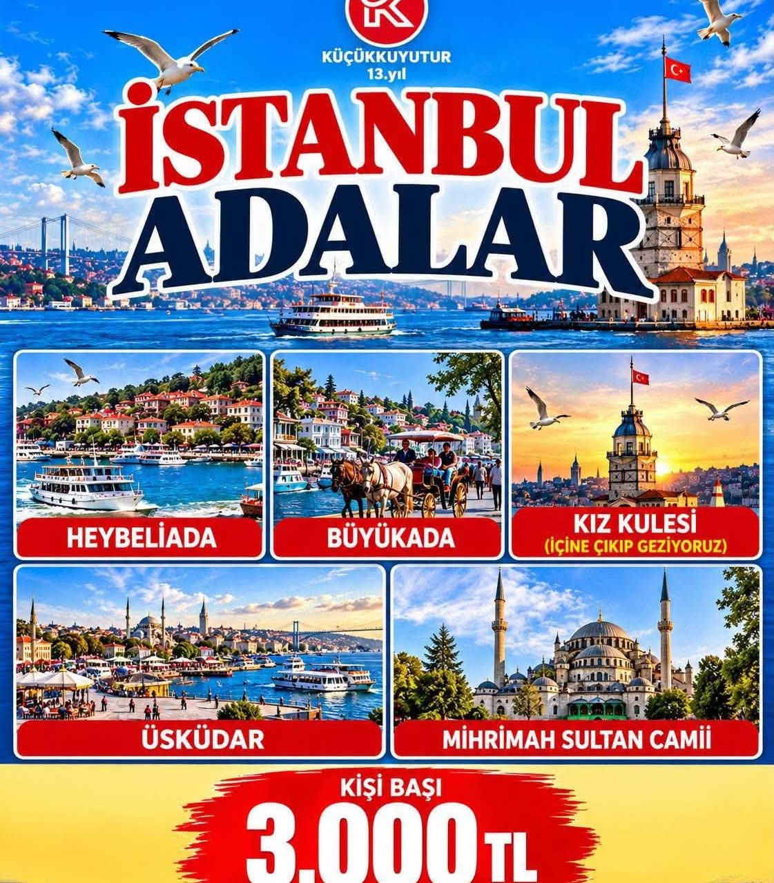 İSTANBUL ADALAR TURU – BÜYÜKADA & HEYBELİ ADA ÜSKÜDAR KIZ KULESİ